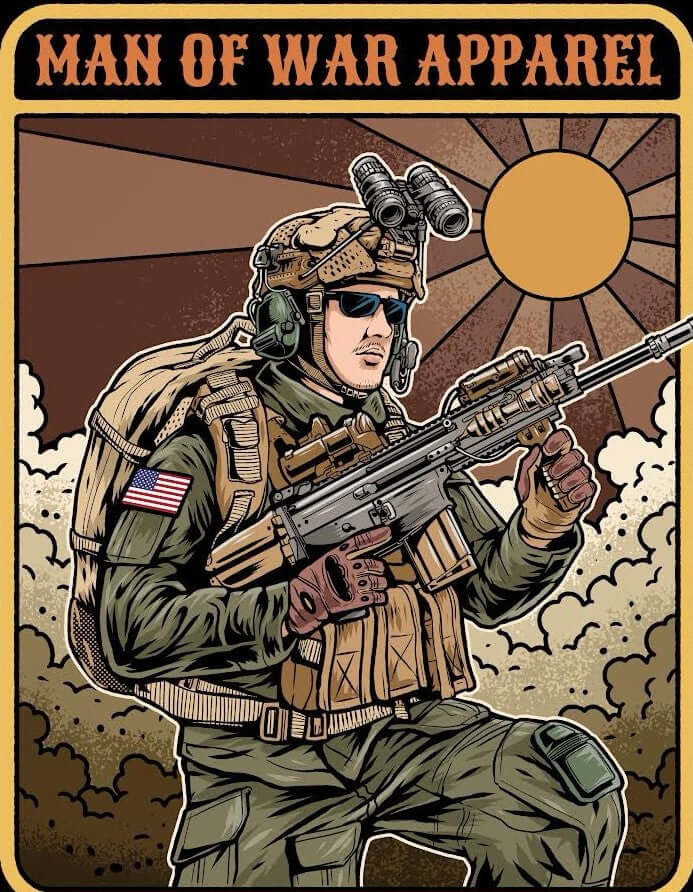 MAN OF WAR COMBAT STICKER
